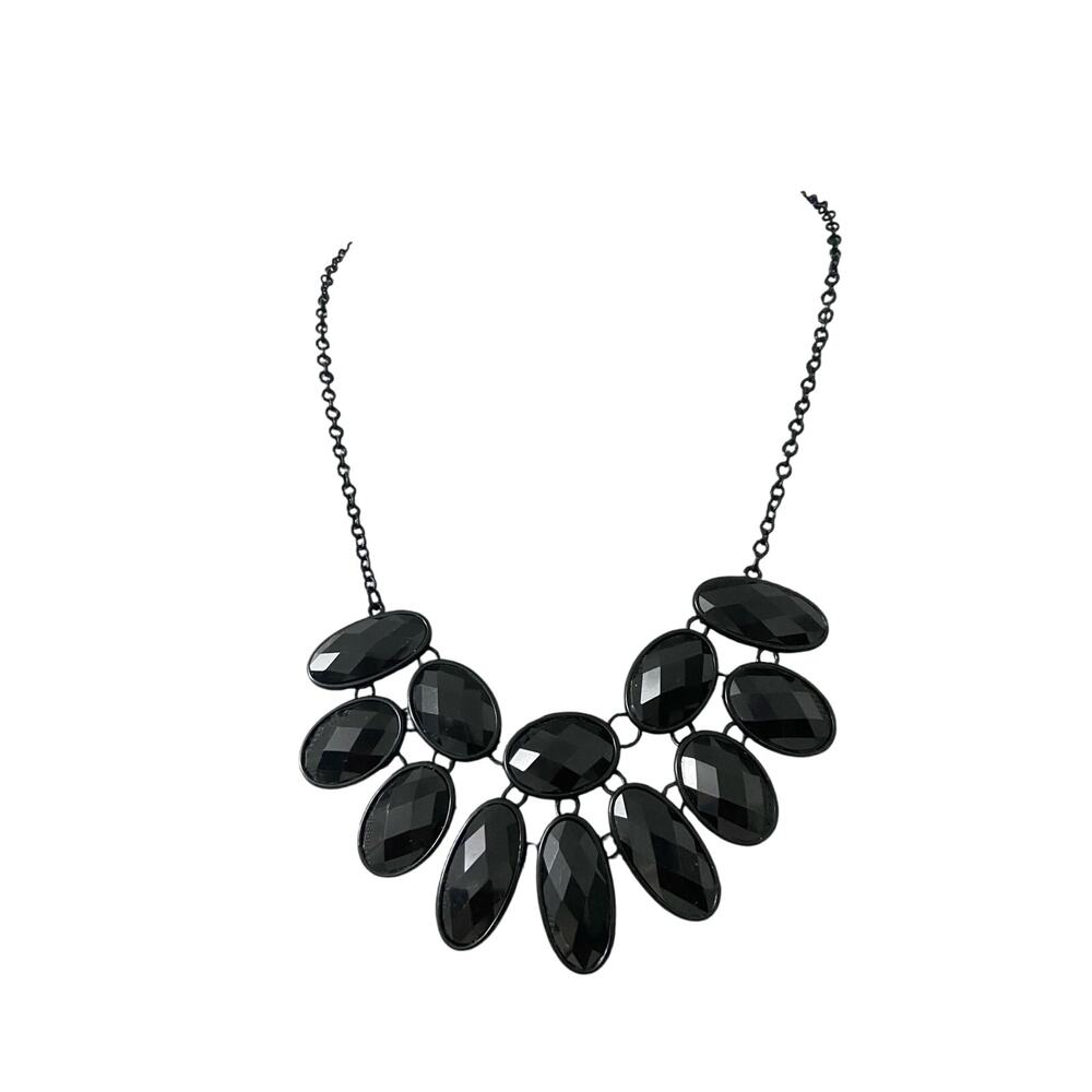 black bib necklace